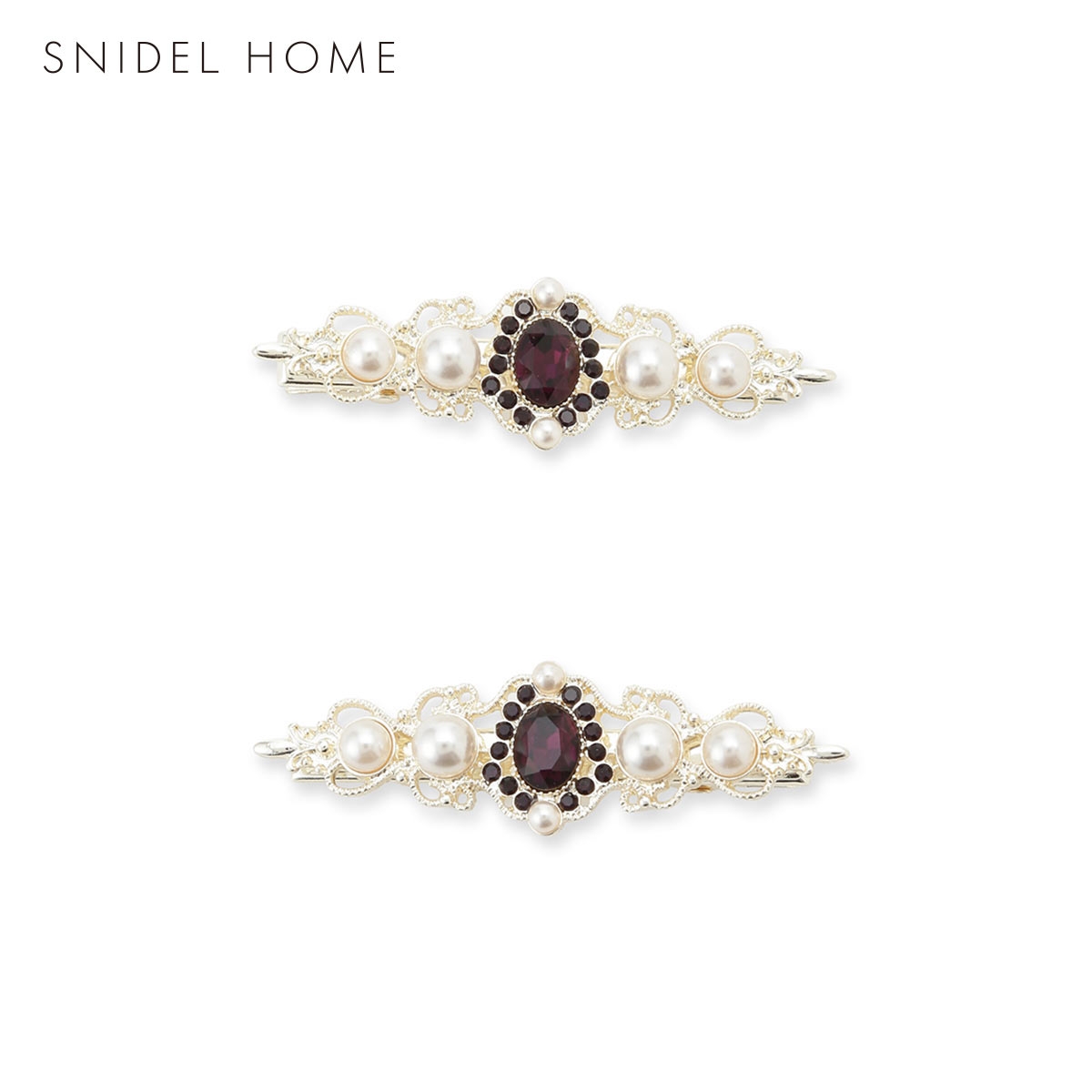 スナイデルホーム ビジューヘアクリップ SNIDEL HOME(WI-ワイン-Free)