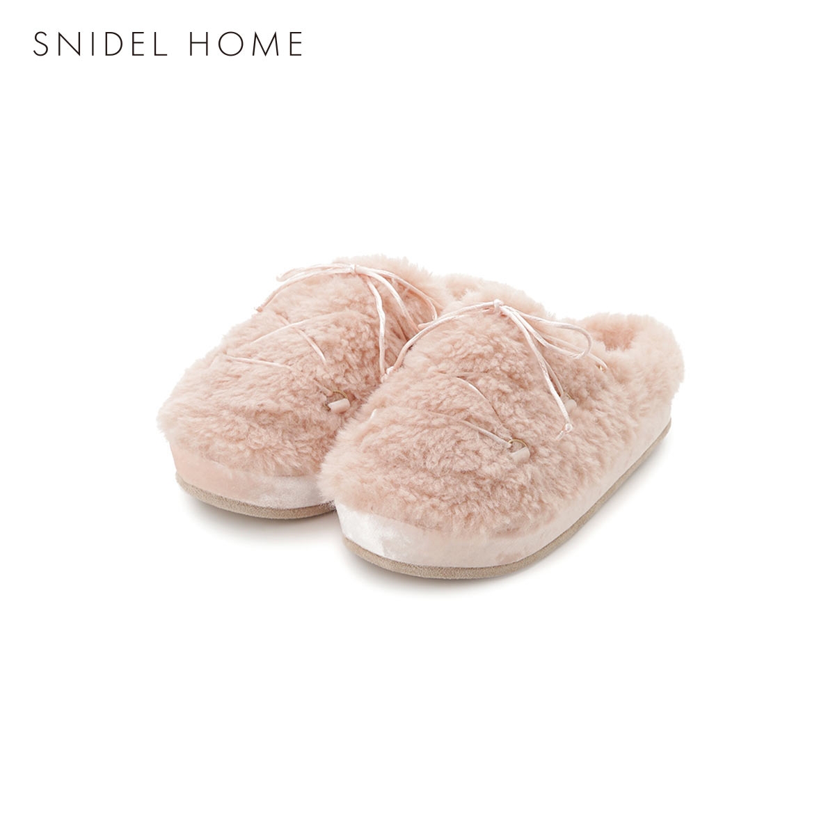 スナイデルホーム レースアップファースリッパ パジャマ ルームウェア SNIDEL HOME(PI-ピンク-Free)