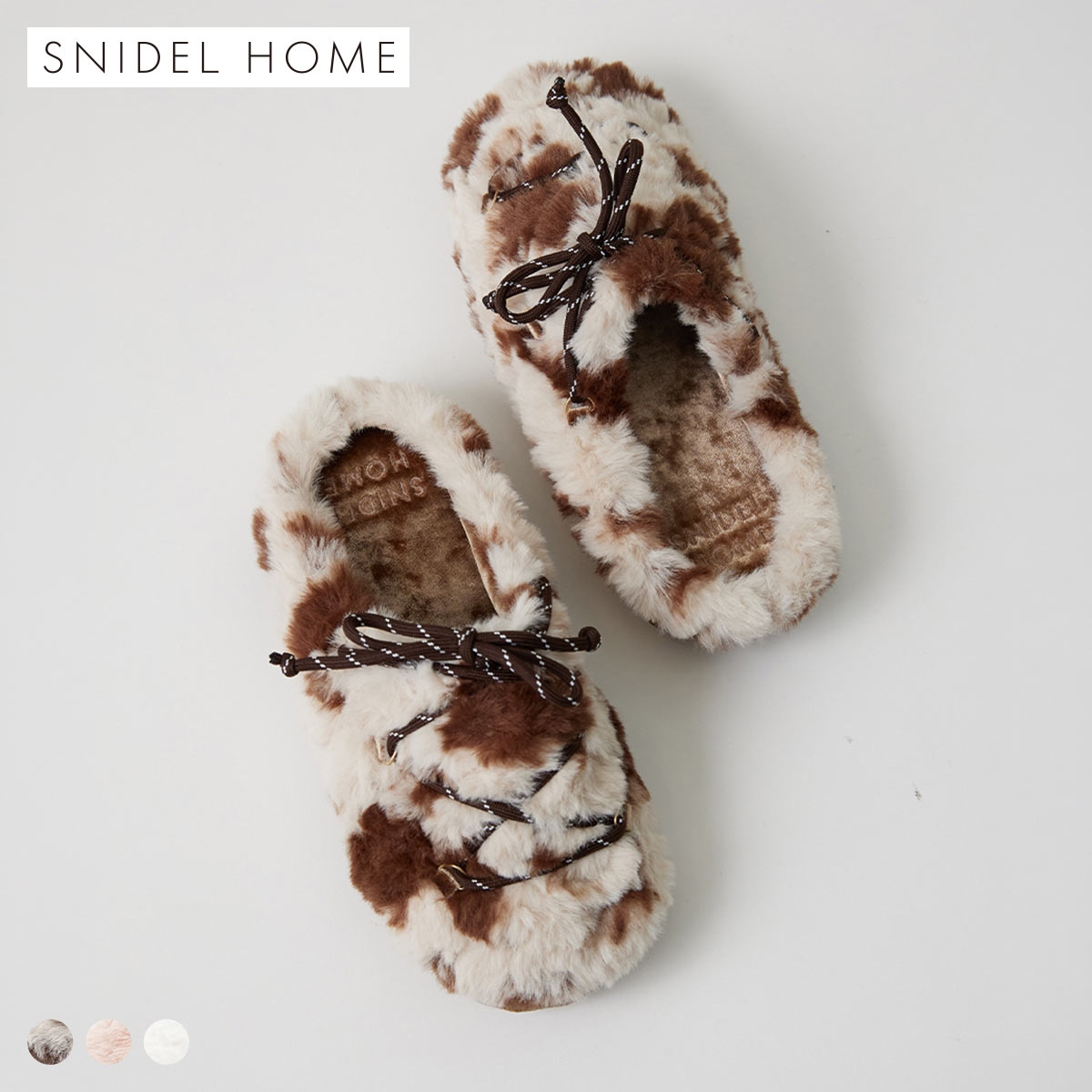 スナイデルホーム レースアップファースリッパ パジャマ ルームウェア SNIDEL HOME