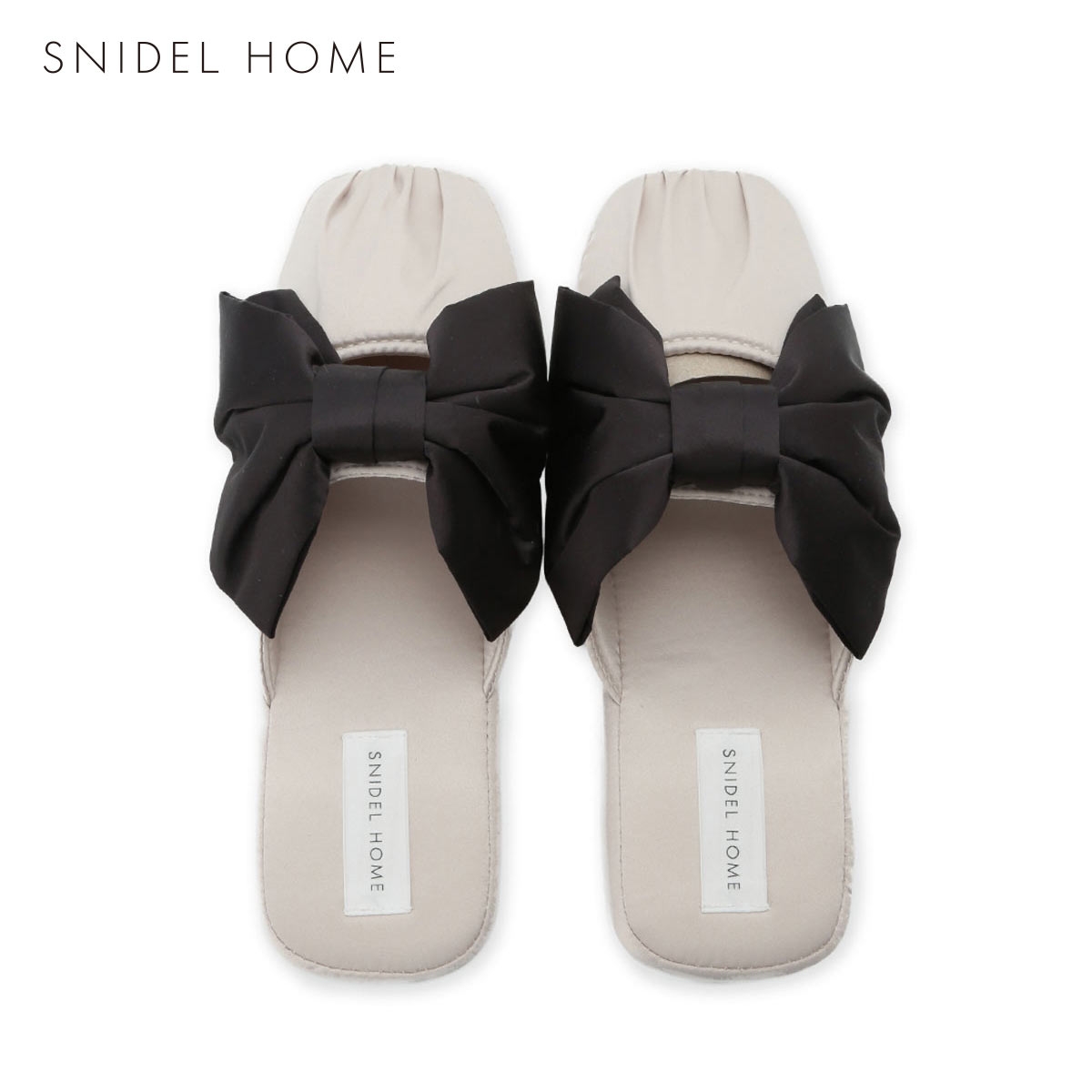 スナイデルホーム リボンスリッパ パジャマ ルームウェア SNIDEL HOME(BK-ブラック-Free)