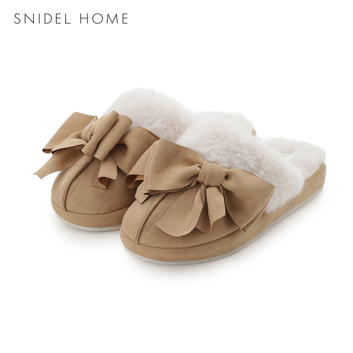 スナイデルホーム ムートンリボンスリッパ SNIDEL HOME(BE-ベージュ-Free)