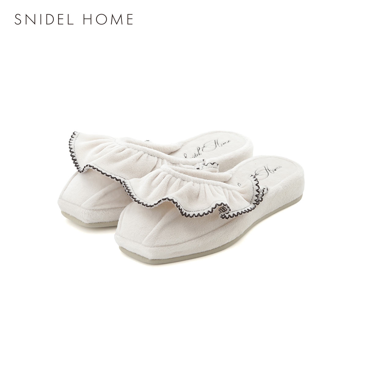 スナイデルホーム イフミック(R) フリルスリッパ SNIDEL HOME IFMC.(IV-アイボリー-Free)