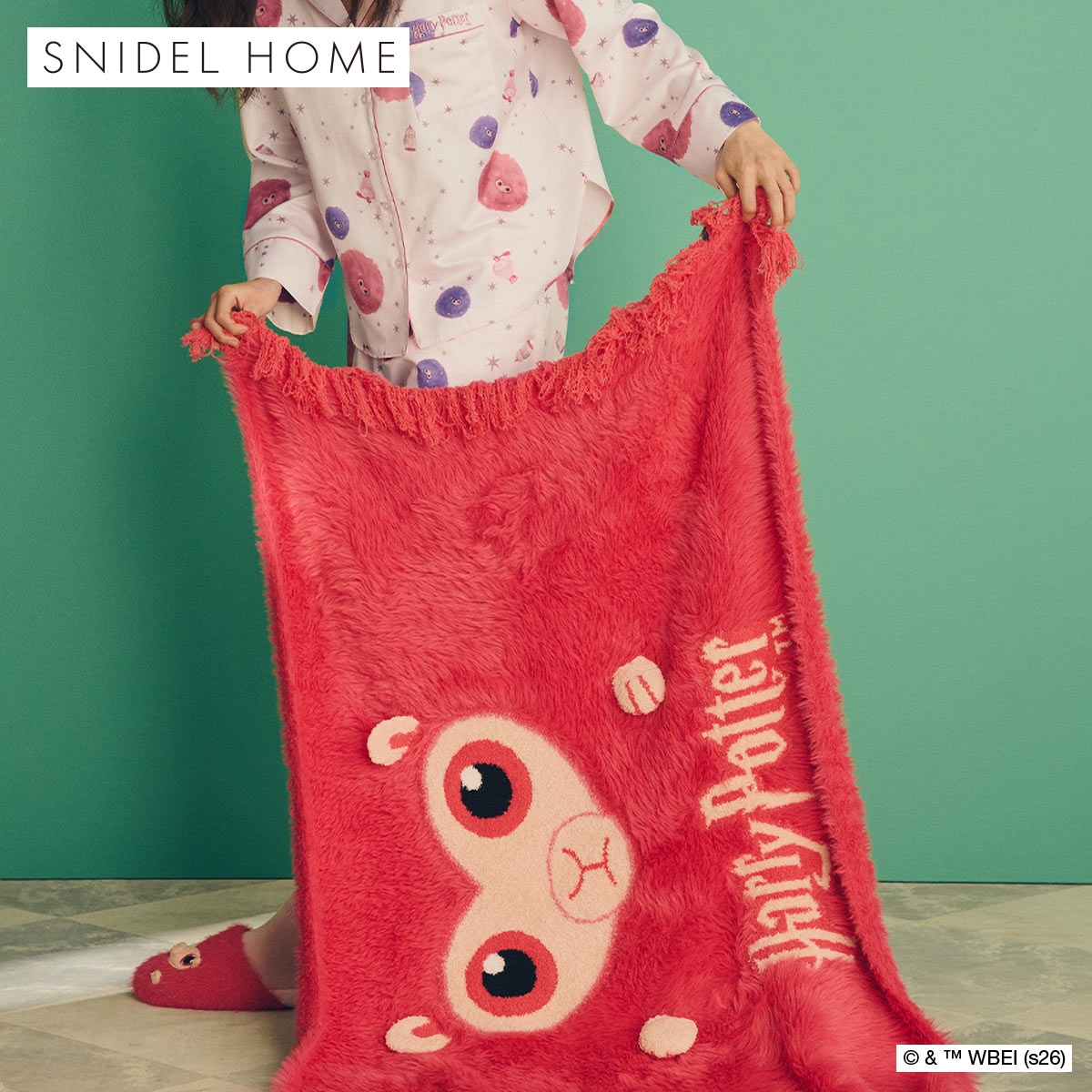 スナイデルホーム ハリー・ポッター Milcrea モチーフニットブランケット SNIDEL HOME Harry Potter(PI-ピンク-Free)