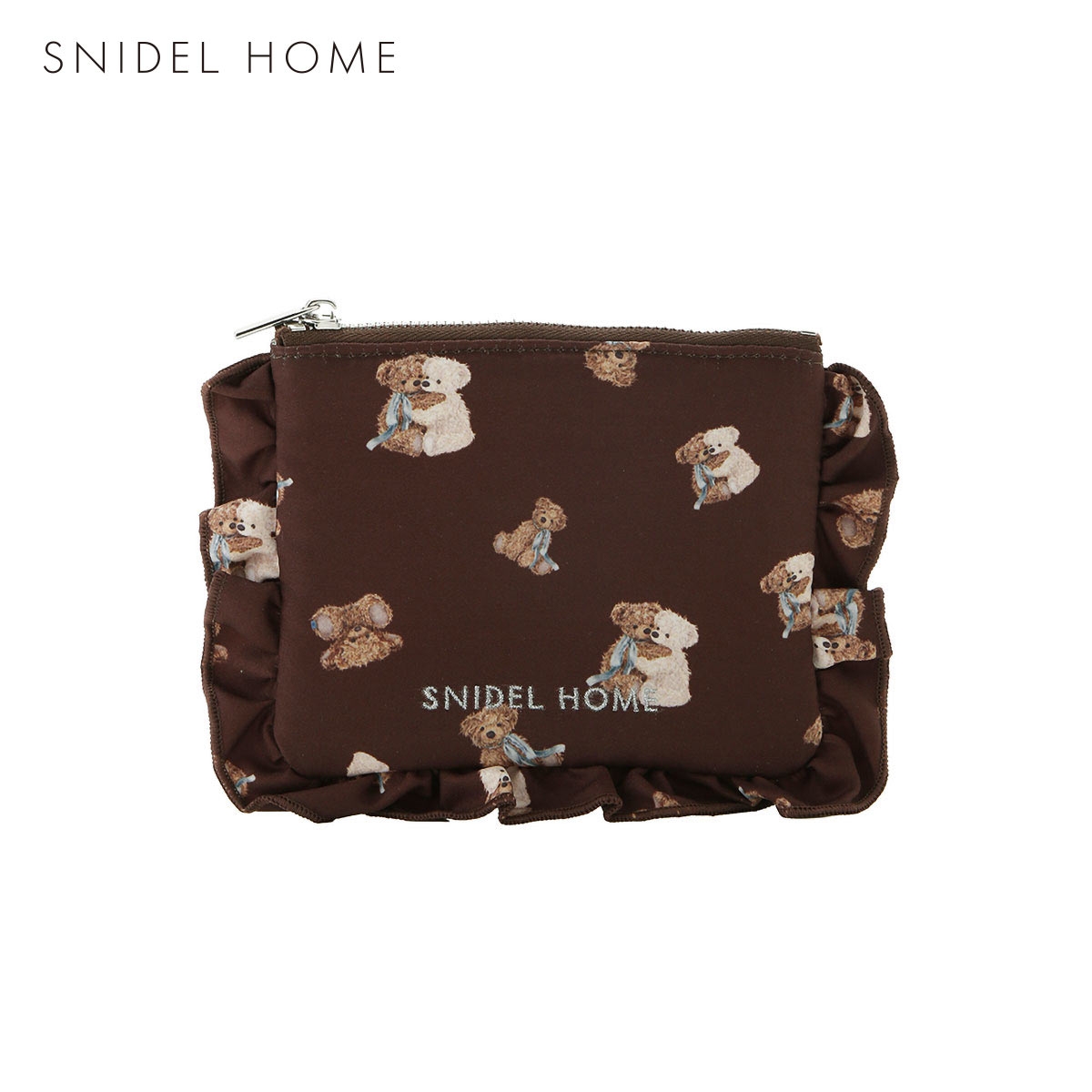 スナイデルホーム ベア総柄ポーチ SNIDEL HOME(BR-ブラウン-Free)