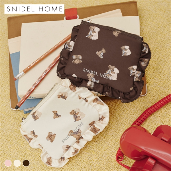 スナイデルホーム ベア総柄ポーチ SNIDEL HOME