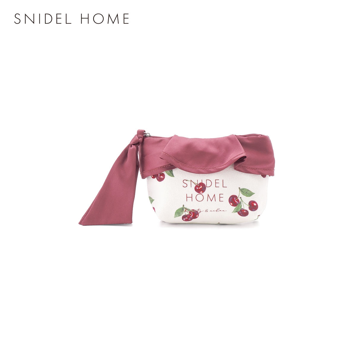 スナイデルホーム オーガニックキャンバスポーチ（CHERRY) SNIDEL HOME(OW-オフホワイト-Free)