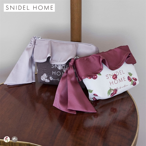 スナイデルホーム オーガニックキャンバスポーチ（CHERRY) SNIDEL HOME