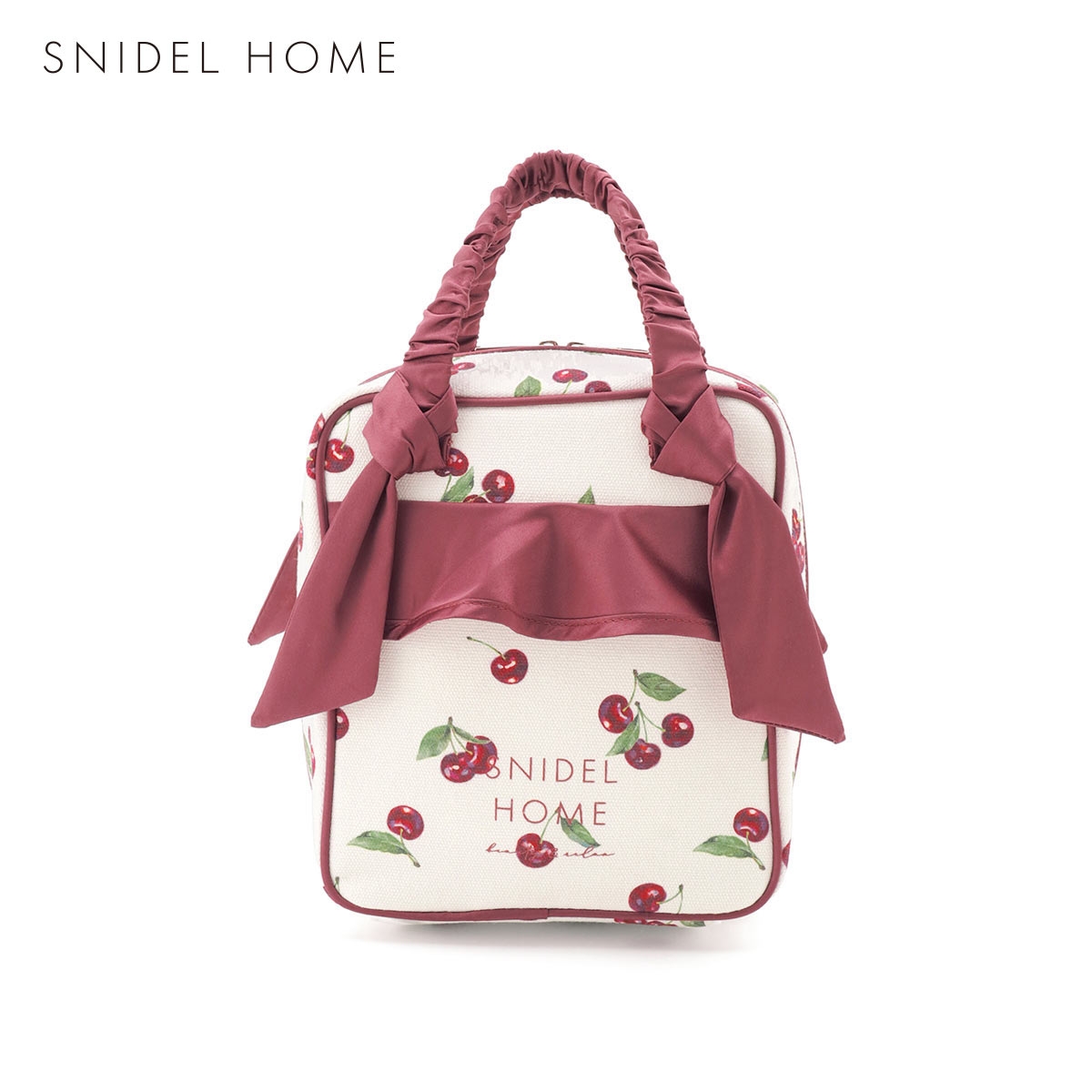スナイデルホーム キャンバストラベルポーチ（CHERRY) SNIDEL HOME(OW-オフホワイト-Free)