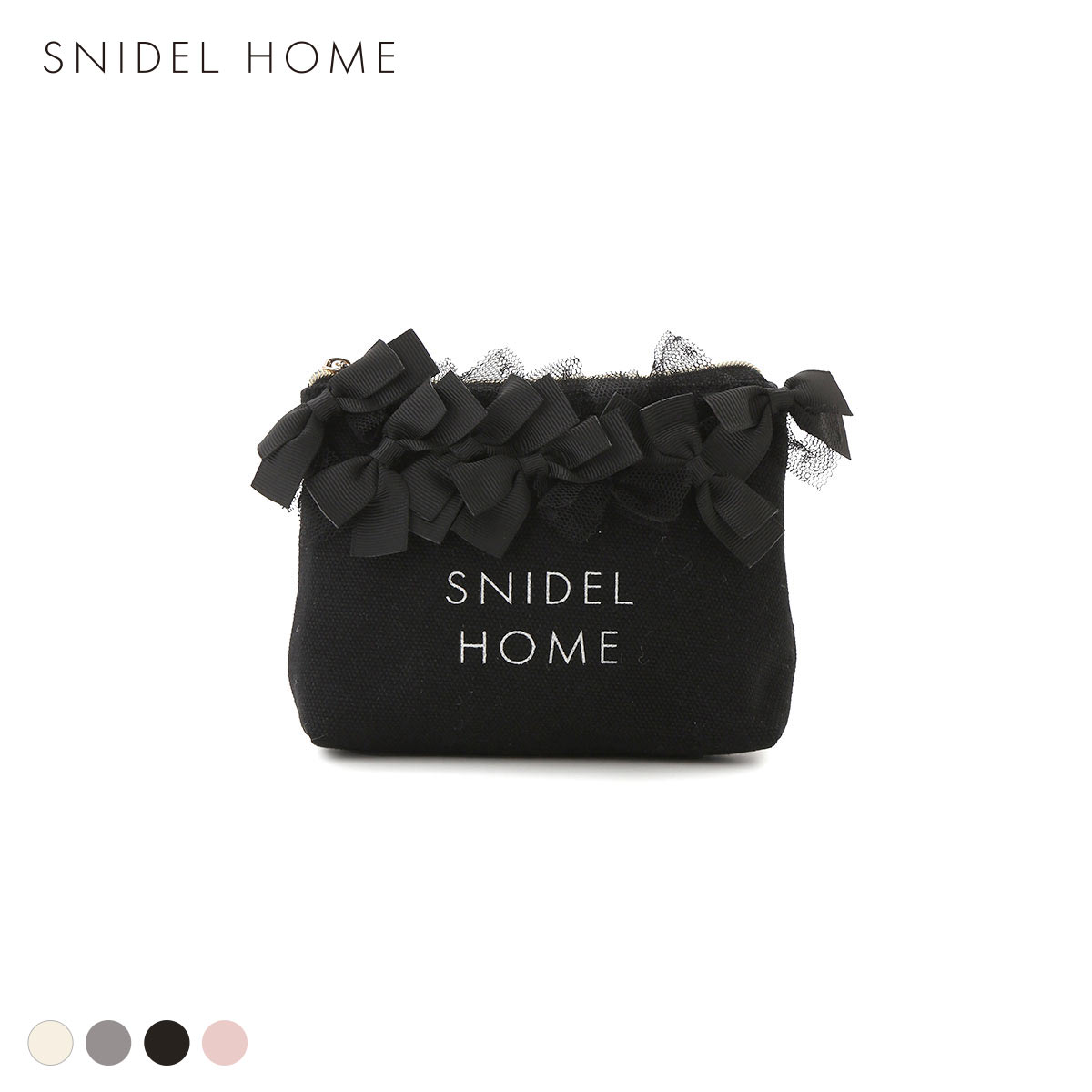 スナイデルホーム リボンポーチ SNIDEL HOME(BK-ブラック-Free)
