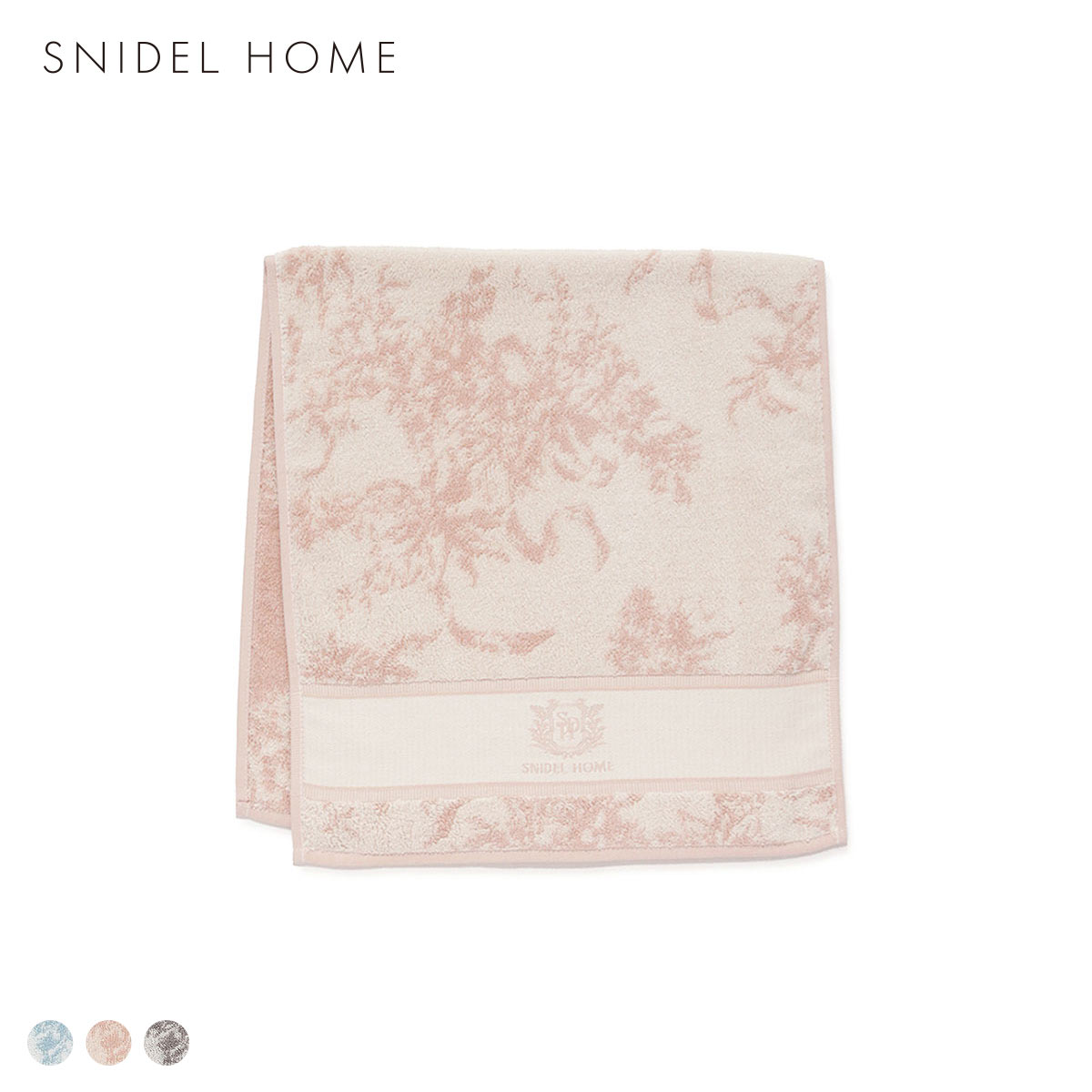 スナイデルホーム リボン花柄ジャガードフェイスタオル SNIDEL HOME(PI-ピンク-Free)