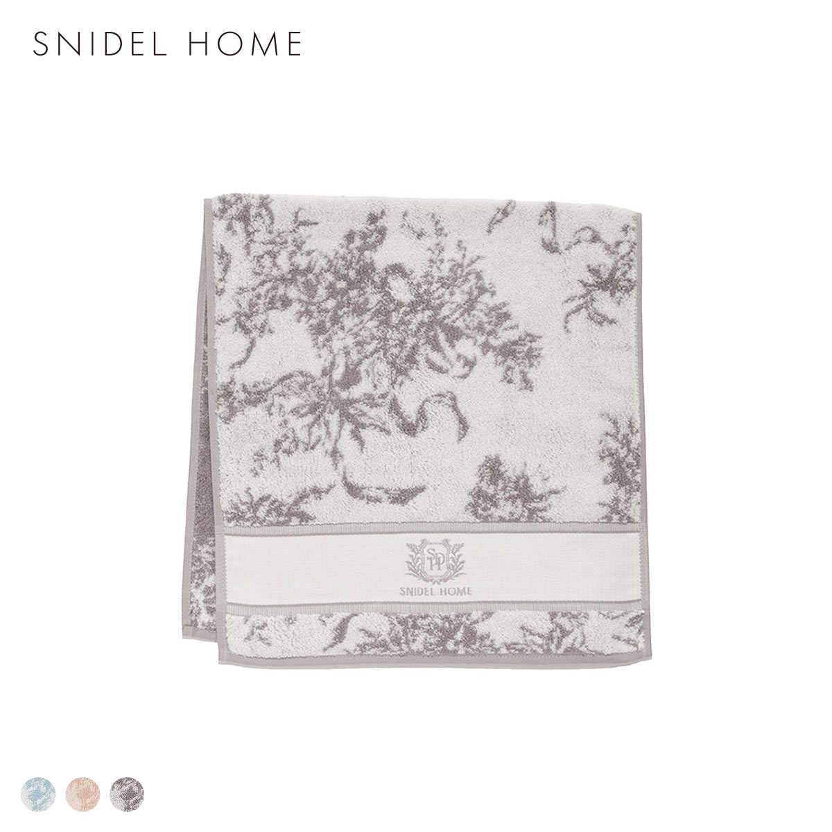 スナイデルホーム リボン花柄ジャガードフェイスタオル SNIDEL HOME(GY-グレー-Free)