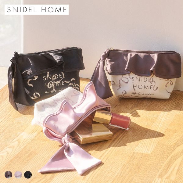 スナイデルホーム オーガニックキャンバスポーチ リボン RIBBON SNIDEL HOME