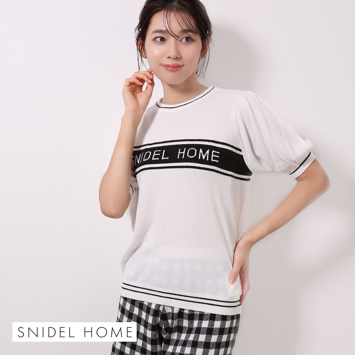 SNIDEL HOME ルームウェア　パット付き　パジャマ　ハート柄　ワンピース SNIDEL HOME ルームウェア パット付き パジャマ ハート柄