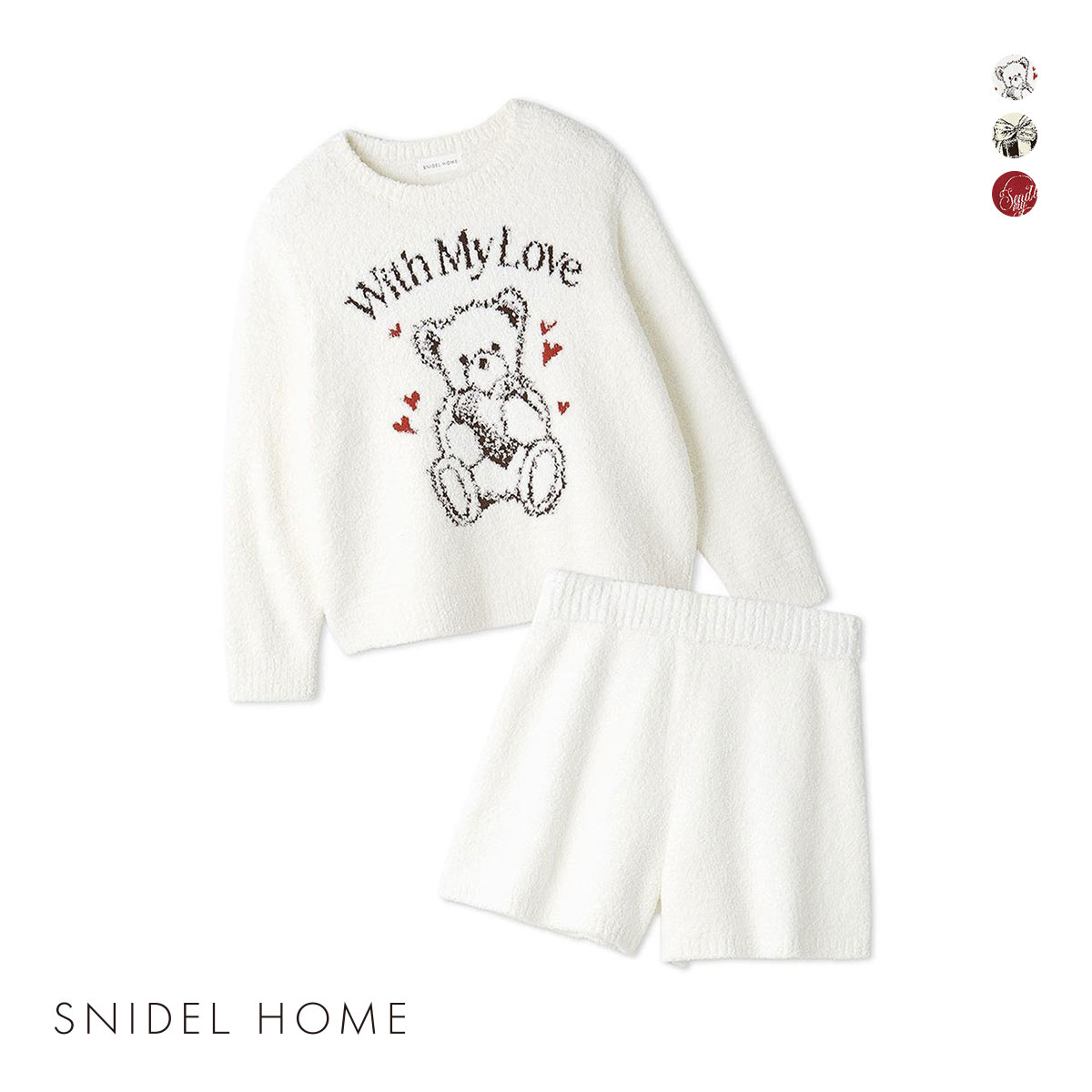 スナイデルホーム モチーフジャガードセットアップ パジャマ ルームウェア SNIDEL HOME(WH-ホワイト-Free)