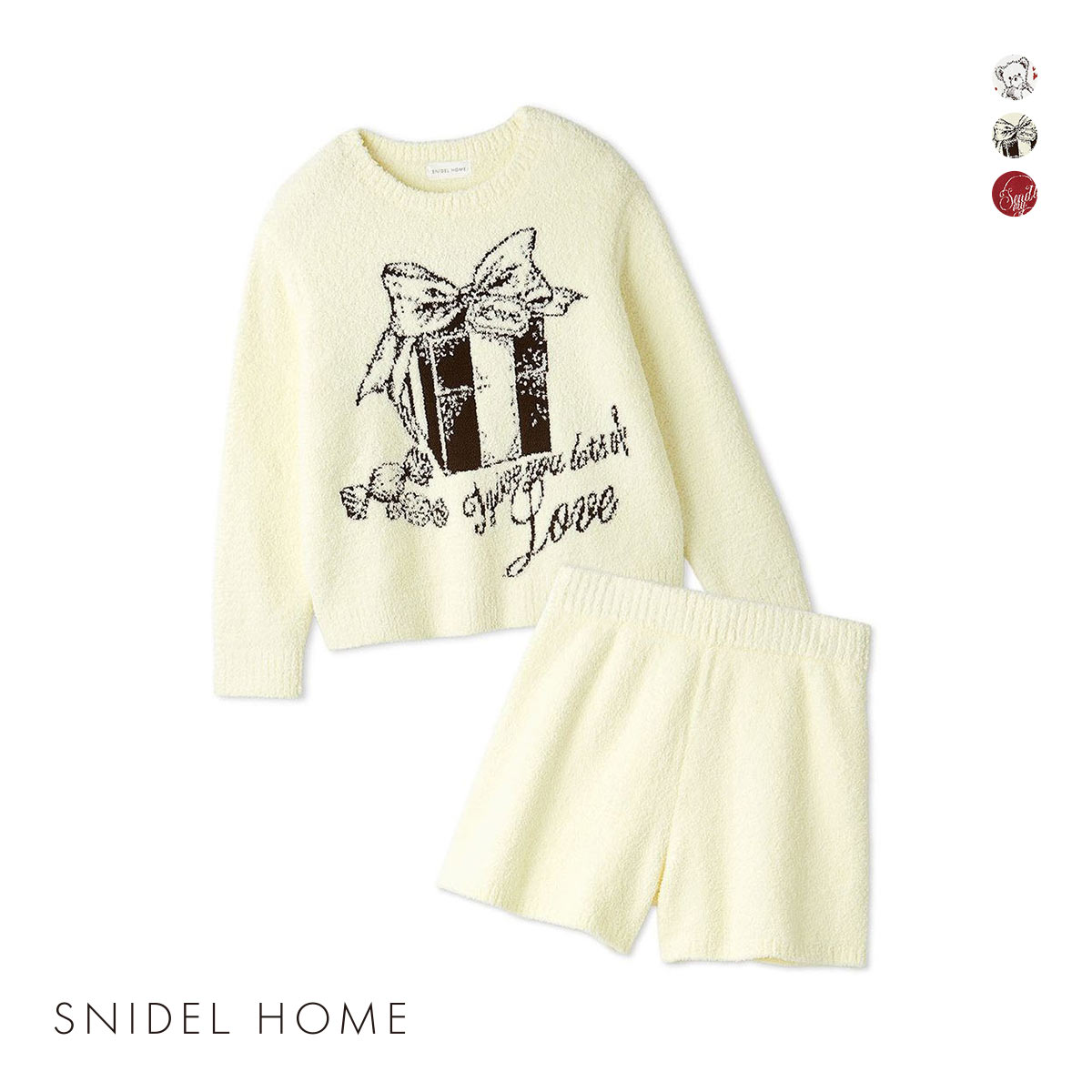 スナイデルホーム モチーフジャガードセットアップ パジャマ ルームウェア SNIDEL HOME(YE-イエロー-Free)