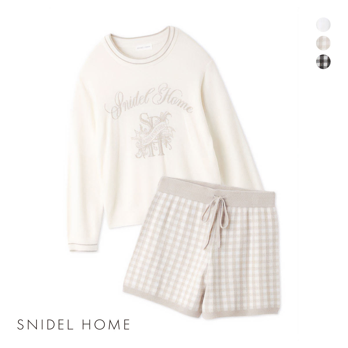 【ゆーきゃん。】スナイデルホーム ルームウェア SNIDEL HOME スナイデルホーム ギンガムチェックセットアップ パジャマ