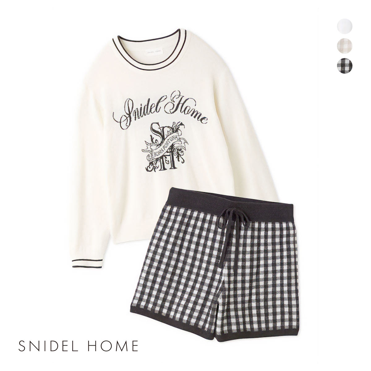 【新品未使用タグ付き】SNIDEL HOME ルームウェア上下セット 新品未使用タグ付き】SNIDEL HOME(スナイデルホーム) ストライプ