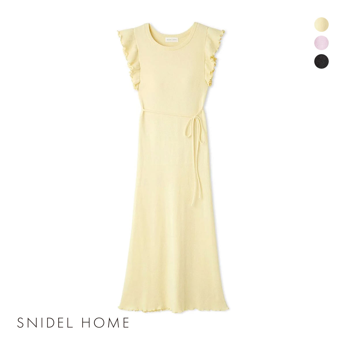 スナイデルホーム フリルワンピース パジャマ ルームウェア カップ付き SNIDEL HOME(YE-イエロー-Free)