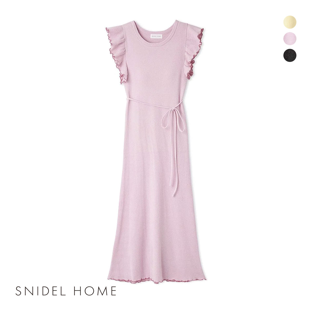 スナイデルホーム フリルワンピース パジャマ ルームウェア カップ付き SNIDEL HOME(LV-ラベンダー-Free)