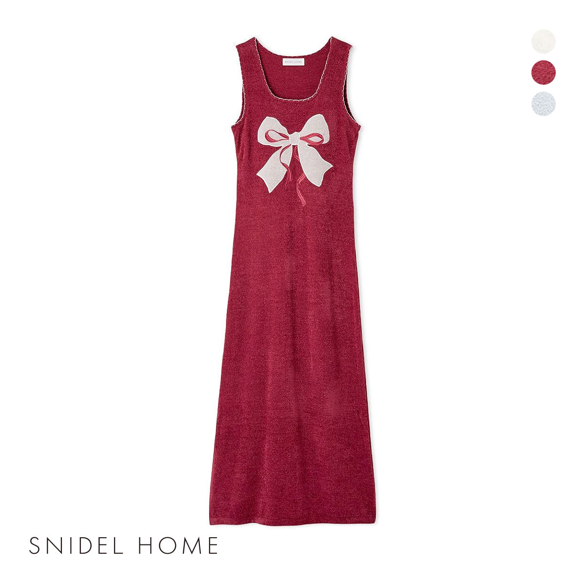 スナイデルホーム リボンタンクワンピース カップ付き パジャマ ルームウェア SNIDEL HOME(RE-レッド-Free)