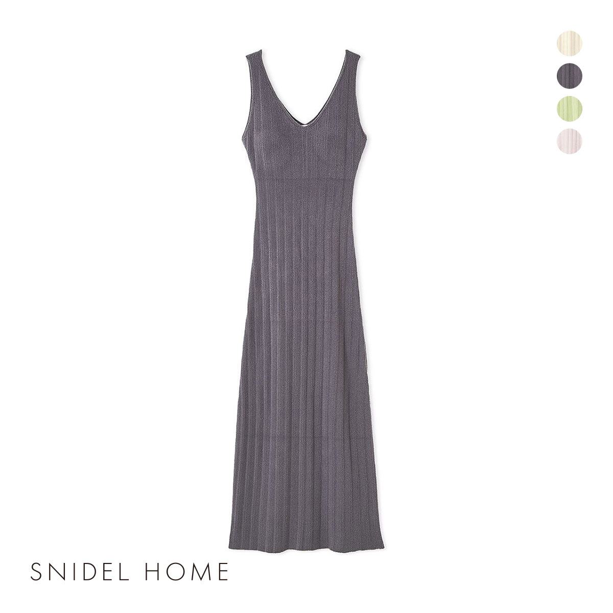 スナイデルホーム ICESUMMER タンクワンピース パジャマ ルームウェア カップイン カップ付き SNIDEL HOME(GY-グレー-Free)