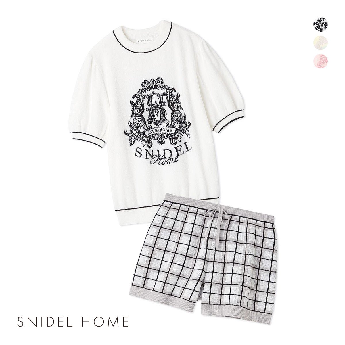 SNIDEL  ルームウェアセット セール】【sorbet light】【接触冷感】パイルセットアップ