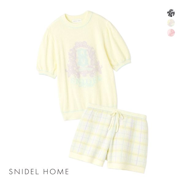 スナイデルホーム ロゴジャガードニットセットアップ パジャマ ルームウェア SNIDEL HOME