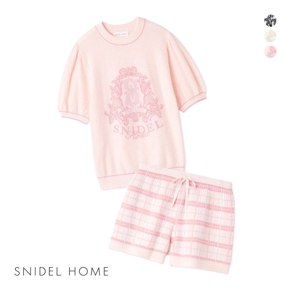 スナイデルホーム ロゴジャガードニットセットアップ パジャマ ルームウェア SNIDEL HOME
