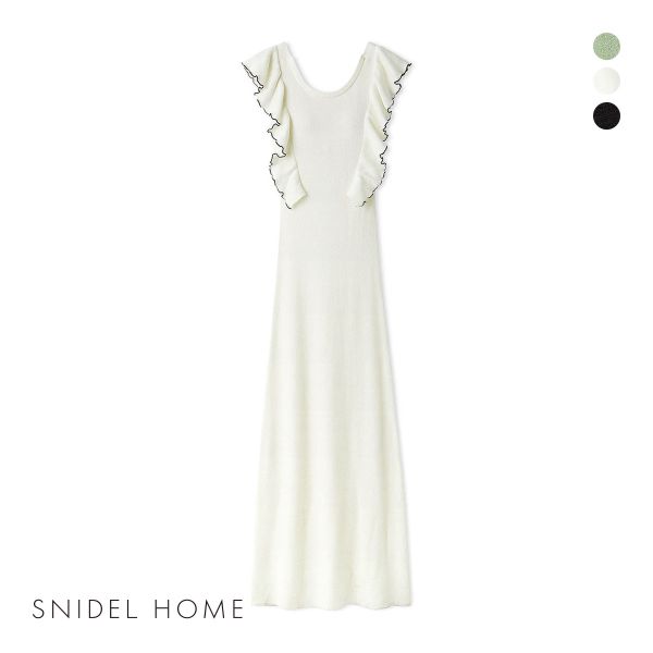 スナイデルホーム フリルニットワンピース カップ付き パジャマ ルームウェア SNIDEL HOME