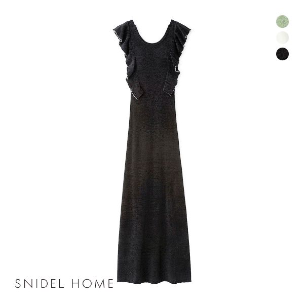 スナイデルホーム フリルニットワンピース カップ付き パジャマ ルームウェア SNIDEL HOME