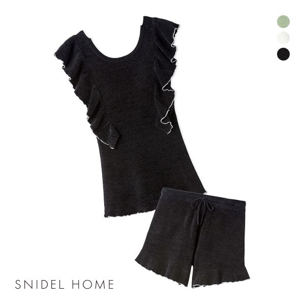 スナイデルホーム フリルニットセットアップ パジャマ ルームウェア SNIDEL HOME