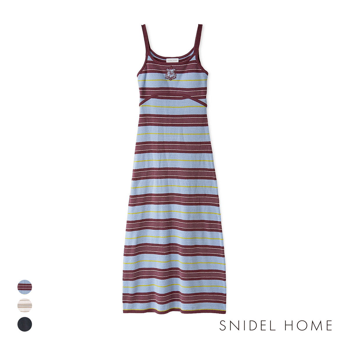 スナイデルホーム エンブレムニットキャミワンピース SNIDEL HOME(BUR-バーガンディ-Free)