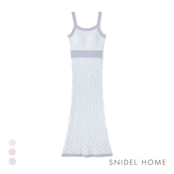 スナイデルホーム ラメニットツイードワンピース パジャマ ルームウェア SNIDEL HOME カップ付き