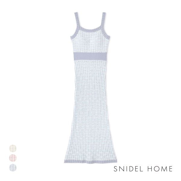 スナイデルホーム ラメニットツイードワンピース パジャマ ルームウェア SNIDEL HOME カップ付き