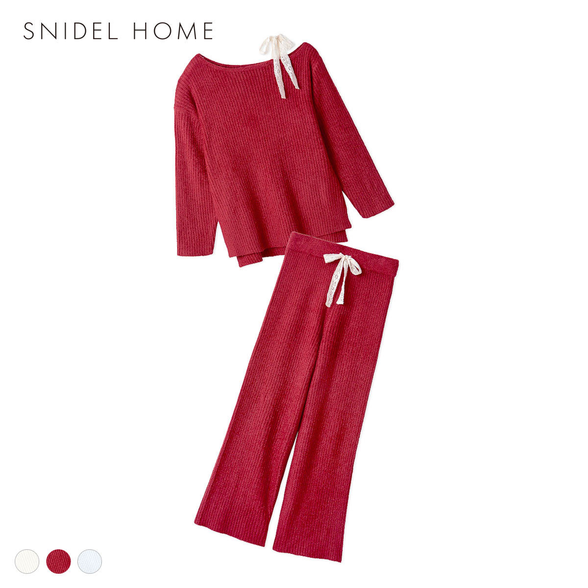 スナイデルホーム リボンセットアップ SNIDEL HOME(RE-レッド-Free)
