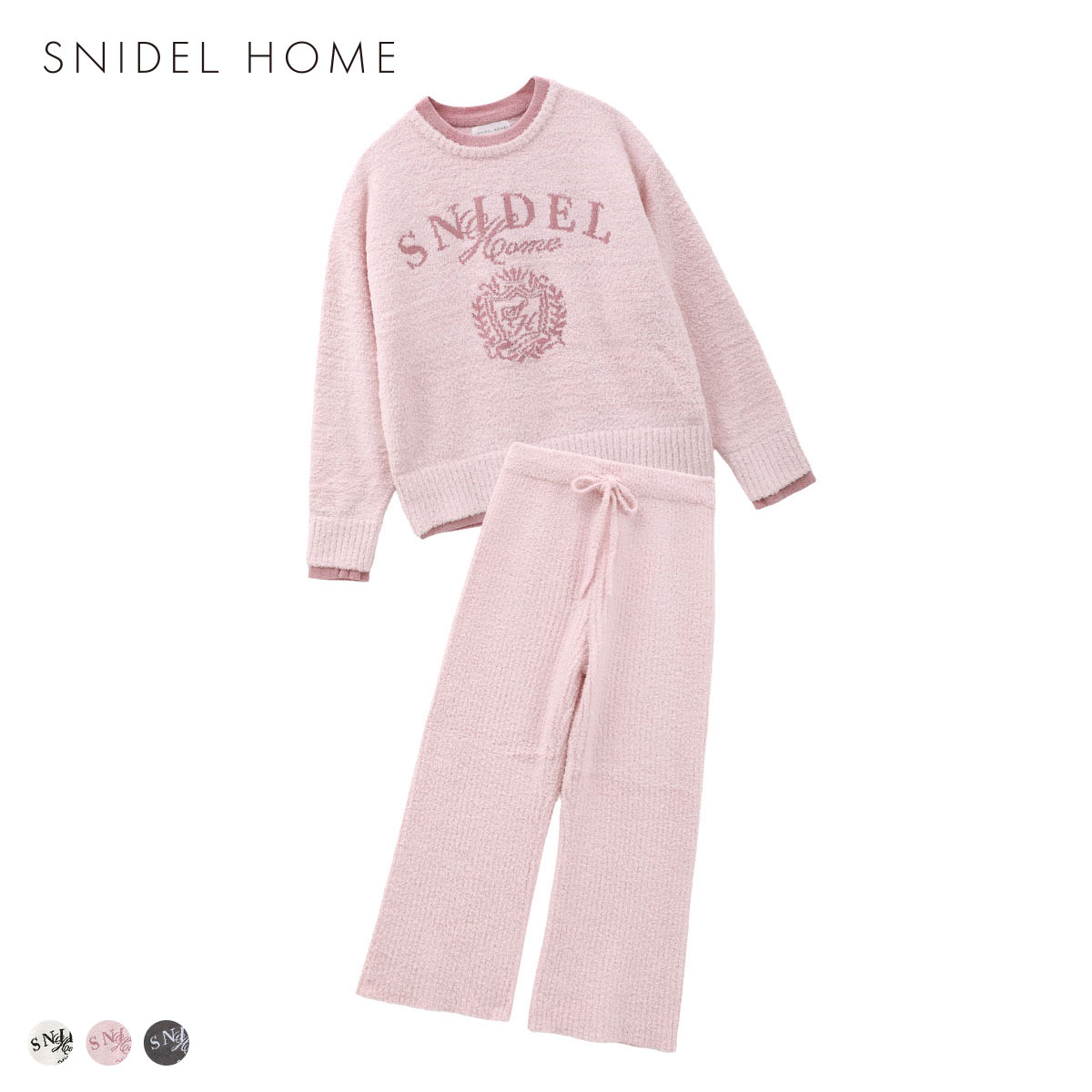 スナイデルホーム エンブレムセットアップ パジャマ ルームウェア SNIDEL HOME(PI-ピンク-Free)
