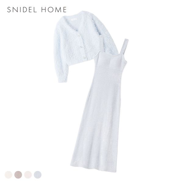 スナイデルホーム NEW YEARS SPECIAL ITEM シャギーカーディガン×ワンピースセット SNIDEL HOME