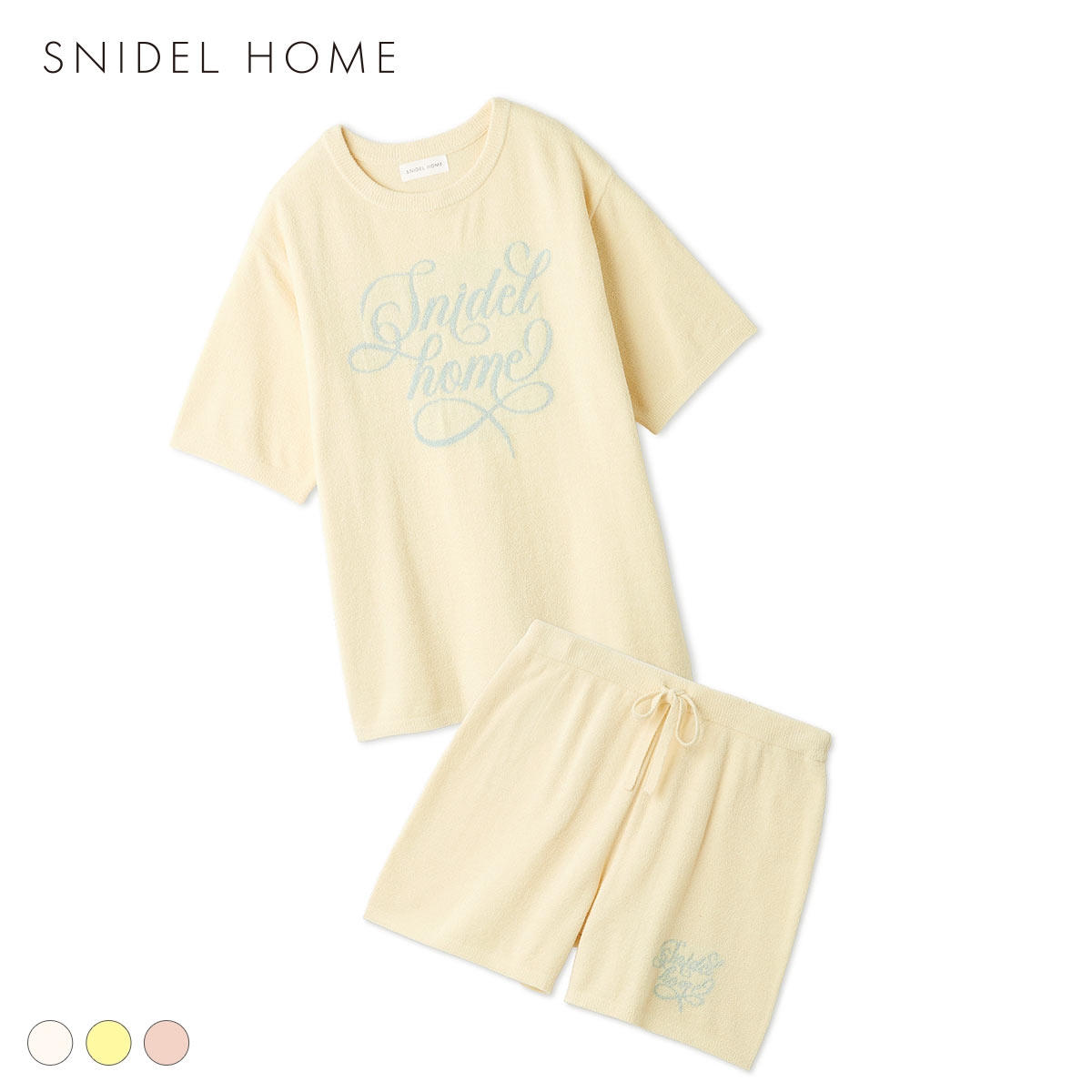 スナイデルホーム ニットロゴセットアップ 上下セット パジャマ ルームウェア SNIDEL HOME(YE-イエロー-Free)