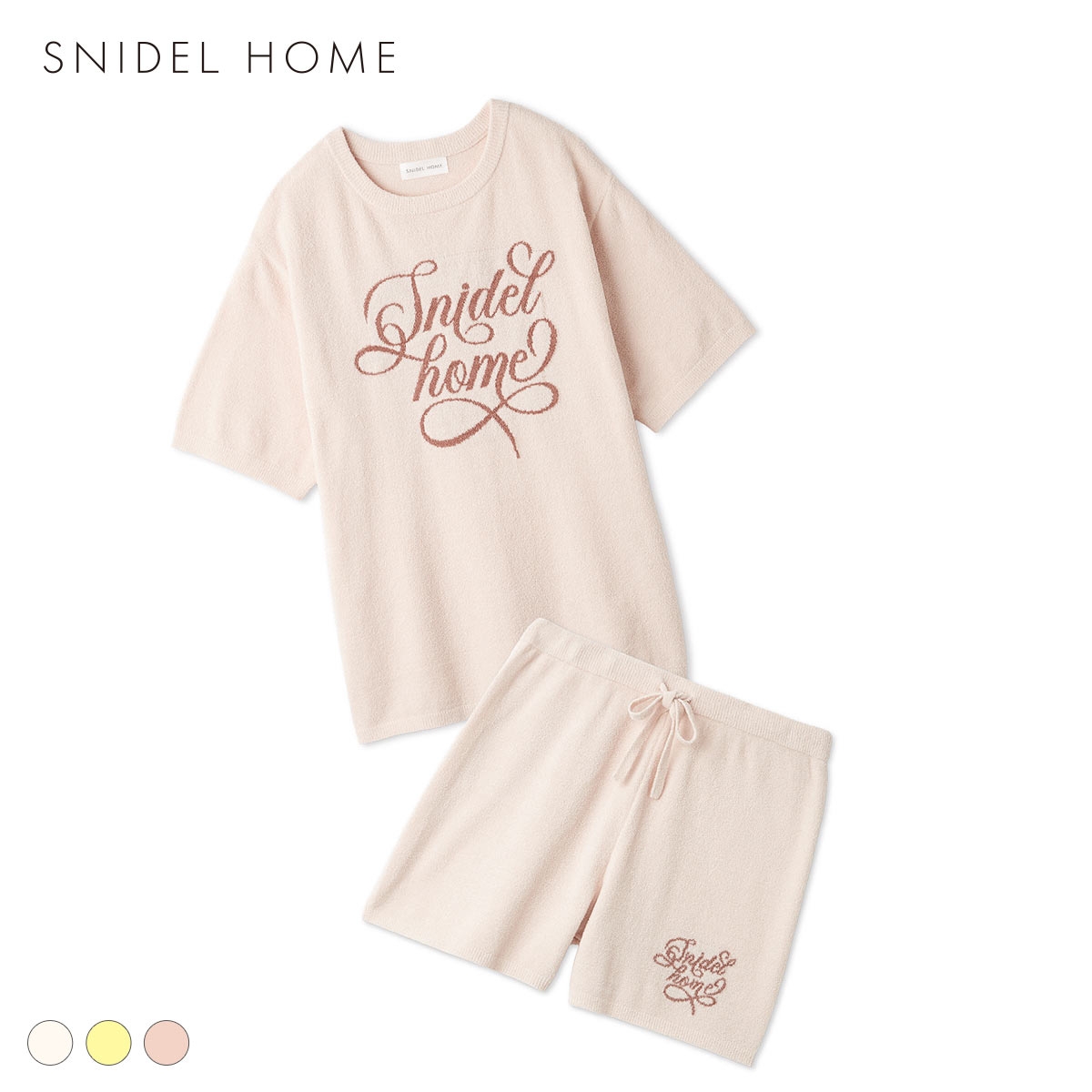 スナイデルホーム ニットロゴセットアップ 上下セット パジャマ ルームウェア SNIDEL HOME(PI-ピンク-Free)