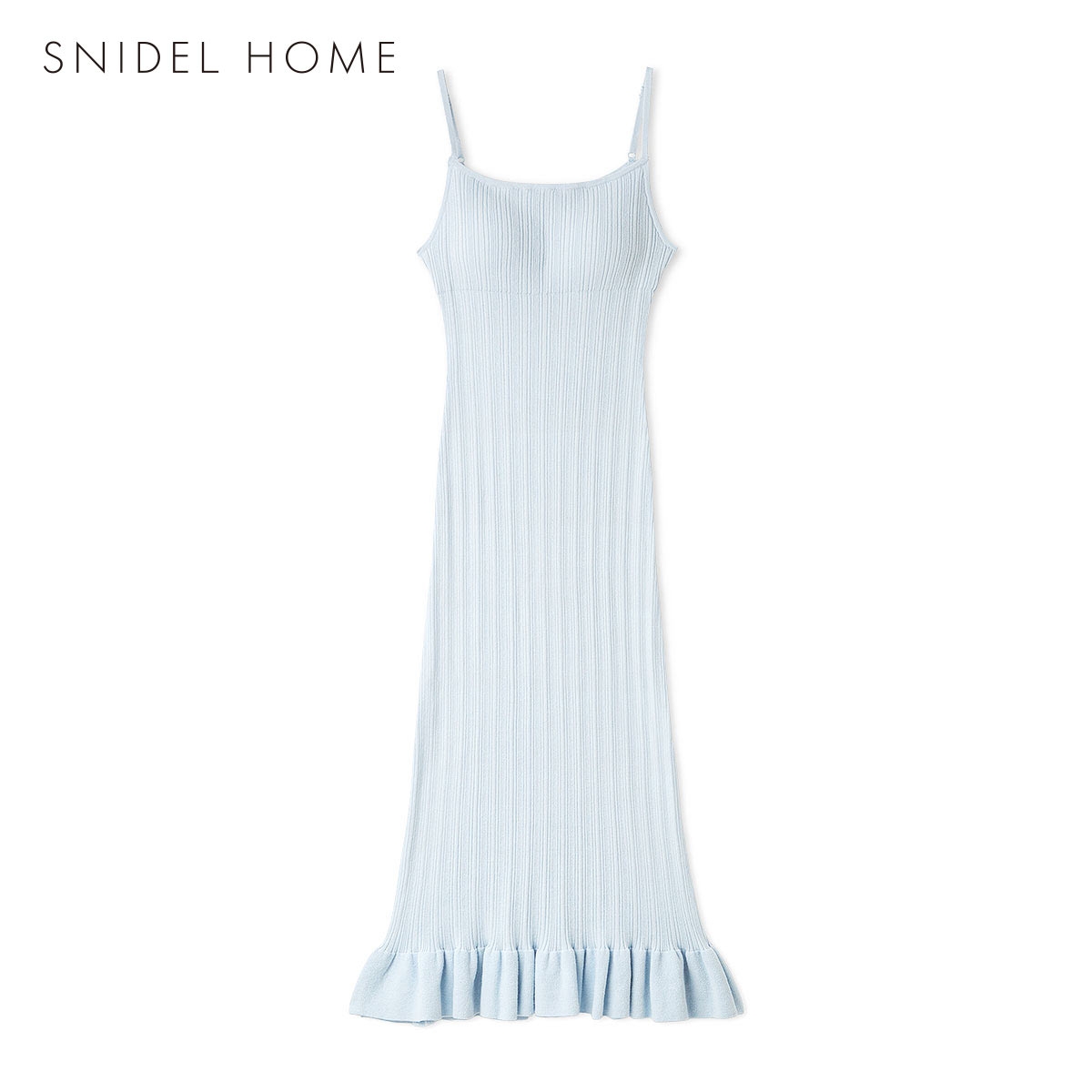 スナイデルホーム ランダムリブコットンニットワンピース カップ付き カップイン パジャマ ルームウェア SNIDEL HOME(SX-サックス-Free)