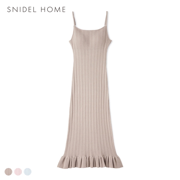 スナイデルホーム ランダムリブコットンニットワンピース カップ付き カップイン パジャマ ルームウェア SNIDEL HOME
