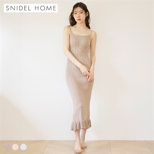 スナイデルホーム ランダムリブコットンニットワンピース カップ付き カップイン パジャマ ルームウェア SNIDEL HOME