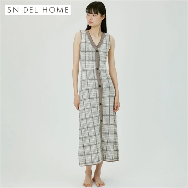 スナイデルホーム ラメツイードワンピース カップイン パッド付き パジャマ ルームウェア SNIDEL HOME