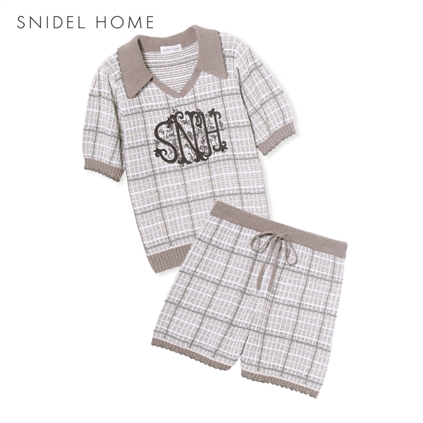 スナイデルホーム ラメツイードセットアップ パジャマ ルームウェア SNIDEL HOME