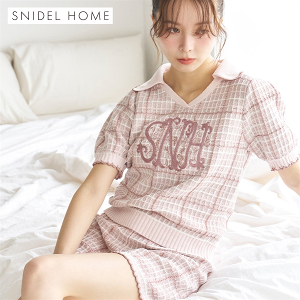 スナイデルホーム ラメツイードセットアップ パジャマ ルームウェア SNIDEL HOME