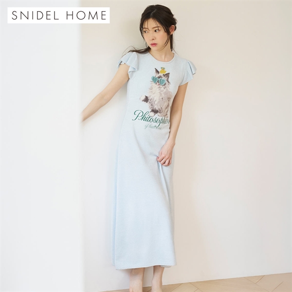 スナイデルホーム セレブバスキャットニットワンピース パジャマ ルームウェア SNIDEL HOME