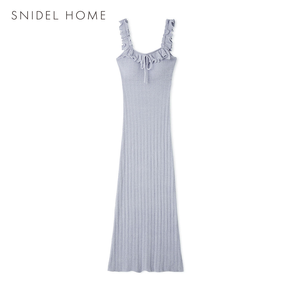 スナイデルホーム SorbetTouch Cool 接触冷感 フリルニットワンピース カップイン パッド付き パジャマ ルームウェア SNIDEL HOME(SX-サックス-Free)