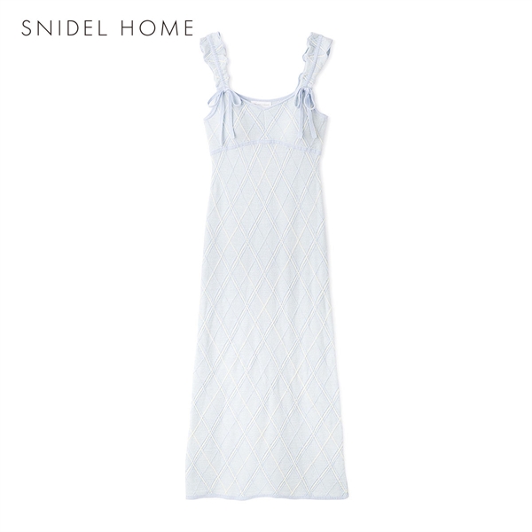 スナイデルホーム ニットチェックワンピース カップイン パッド付き パジャマ ルームウェア SNIDEL HOME