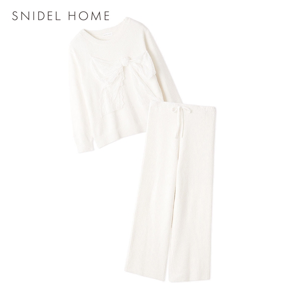 スナイデルホーム リボンモチーフセットアップ 上下セット セットアップ パジャマ ルームウェア SNIDEL HOME
