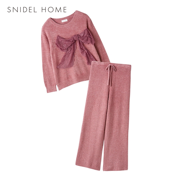 スナイデルホーム リボンモチーフセットアップ 上下セット セットアップ パジャマ ルームウェア SNIDEL HOME